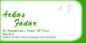 arkos fodor business card
